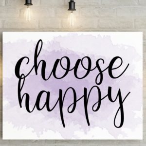 Choose Happy Quote Canvas Art